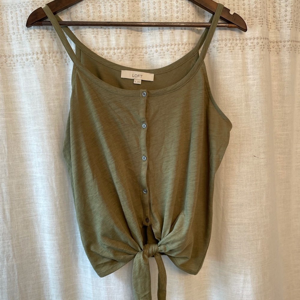 Loft tie front blouse